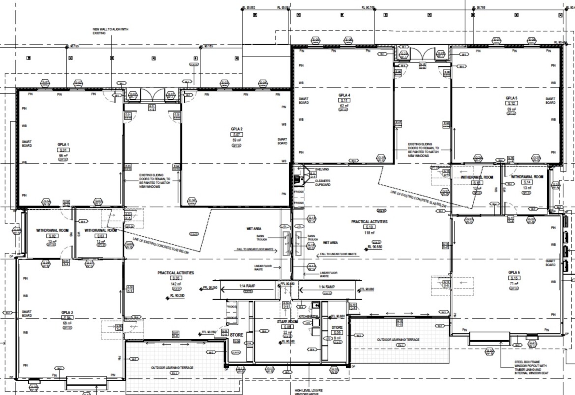Floor Plan - Year 1 and Year 2 (mirrored for Year 3 and Year 4)